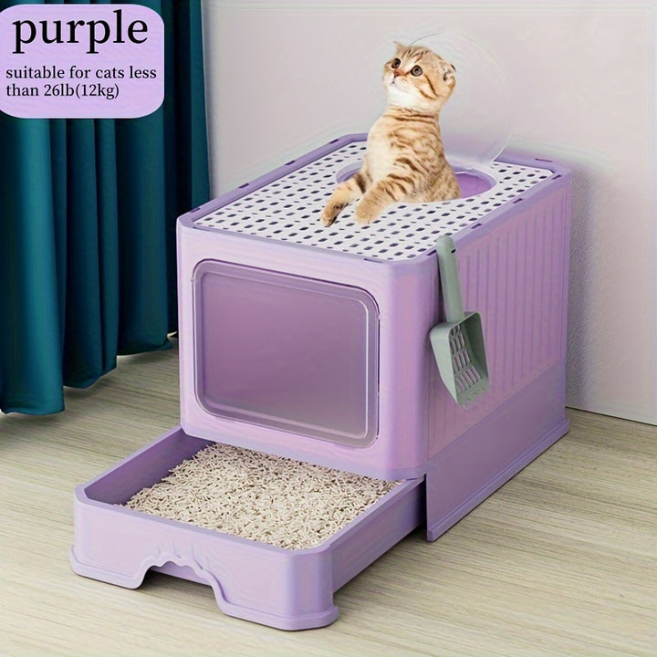 Closed cat litter box | Drawer and splash-proof design 🐾