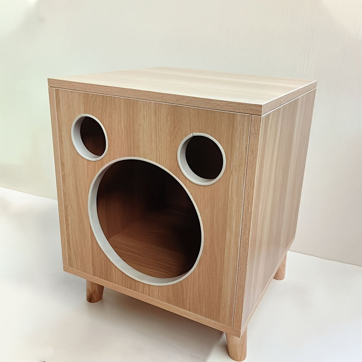 Wooden Cat Litter Box and Nightstand multifunctional 🐾