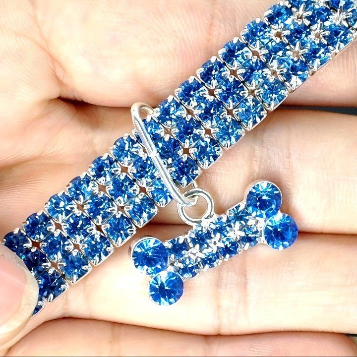 Adjustable Rhinestone Pet Dog Collar