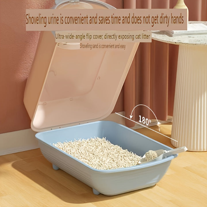 Extra Large Semi-Enclosed Cat Litter Box/Splash Proof