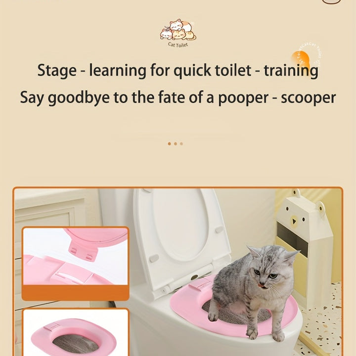 Cat Toilet Training Seat | non-slip and sandbox 🐾