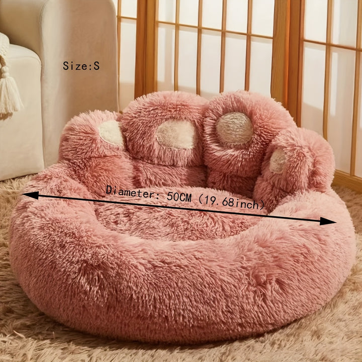 Soft Long Plush Cat kennel dog kennel winter warm pet bed Cat Bed Cat Mat Animals Sleeping Sofa Christmas Gift