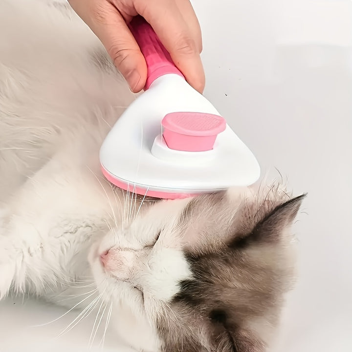 Dog and Cat Cleaning Face Comb, One-Button Hair Removal, Automatic Hair Removal, Pet Hair Removal Massage Comb, Cat and Dog Needle Comb Beauty Cleaning Brush, The Best Gift for Pets