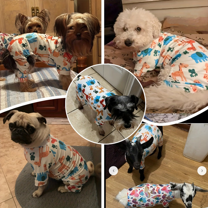 Cute print dog pajamas for small breeds 🐾