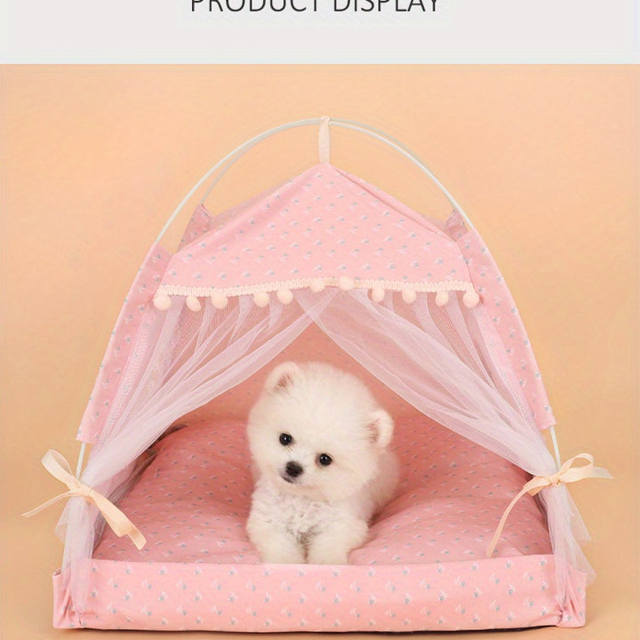 Portable Pet Tent with Breathable Cushion