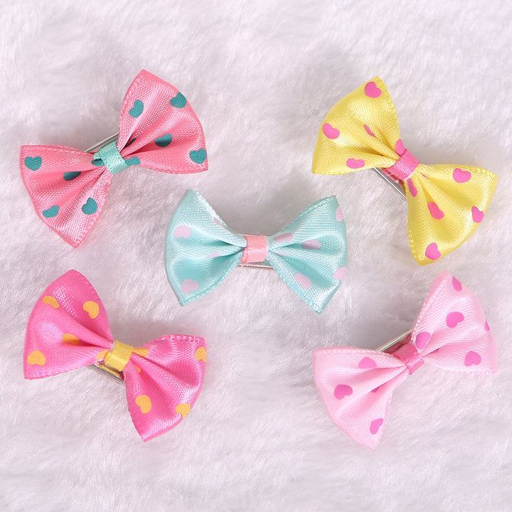 3pcs Cute and Stylish Pet Hair Clips for Small Dogs and Cats - Set of Adorable Hair Bows with Secure Clips for Easy Grooming and Fashionable Looks.