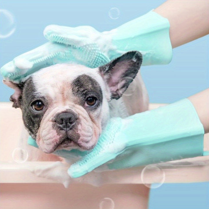 Silicone Pet Grooming Gloves | Bath brush 🐾