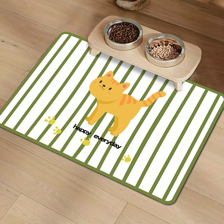 Pet Mat Placemat Cat Dog Eating Cat Dog Bowl Mat Waterproof Non-slip Anti-urine Anti-leak Food Diatomite Mud Mat