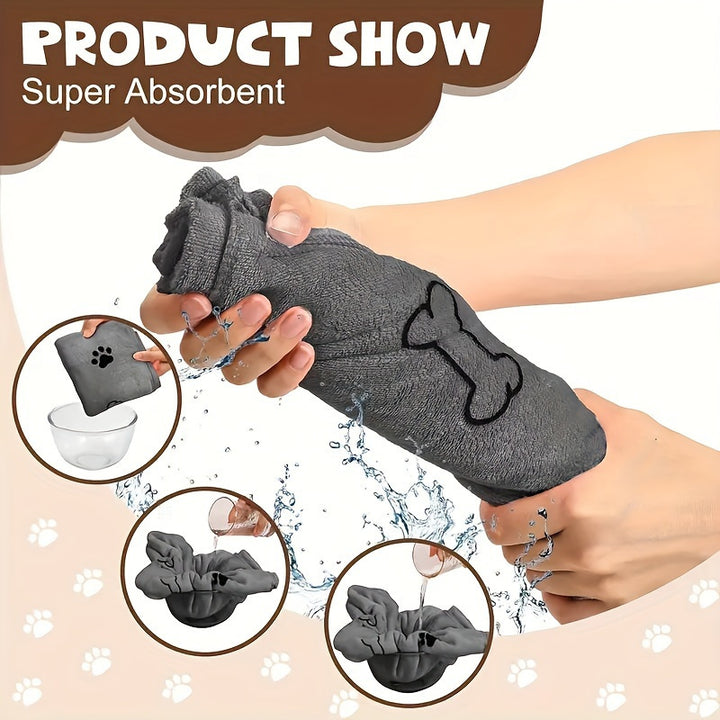 Super Absorbent Microfiber Dog Towel | Gray