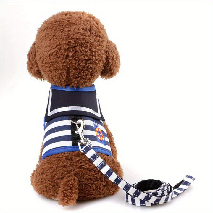 Navy Suit Dog Harness | Adjustable collar set 🐾