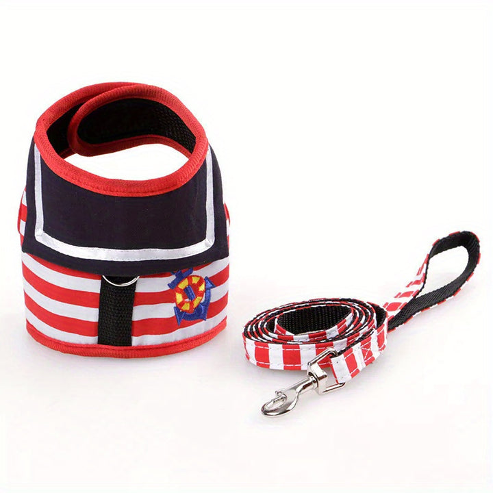 Navy Suit Dog Harness | Adjustable collar set 🐾