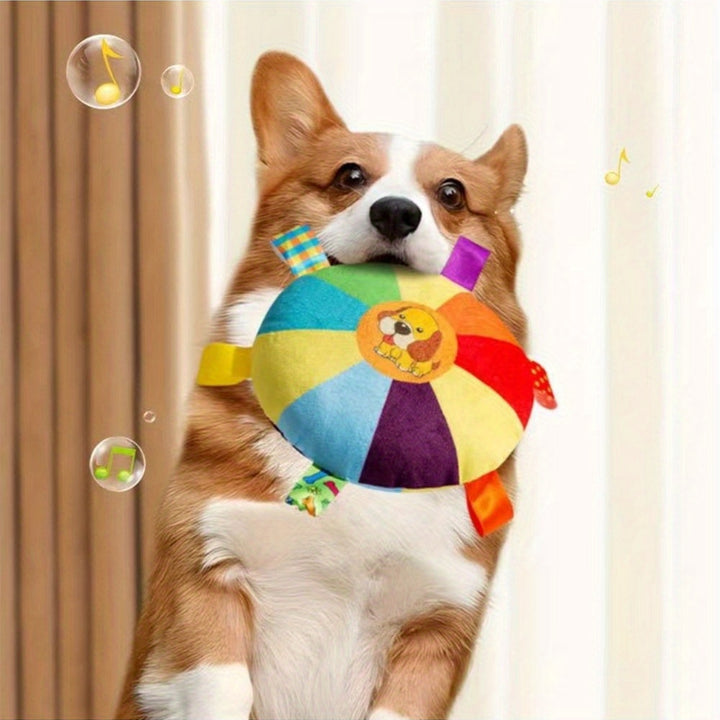 Interactive, battery-free plush toy that makes noise