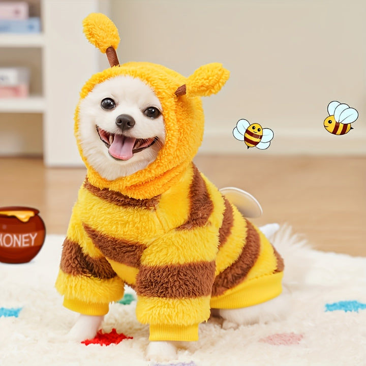 Bee Costume for Dog | Cute Plush Pullover with Wings🐾