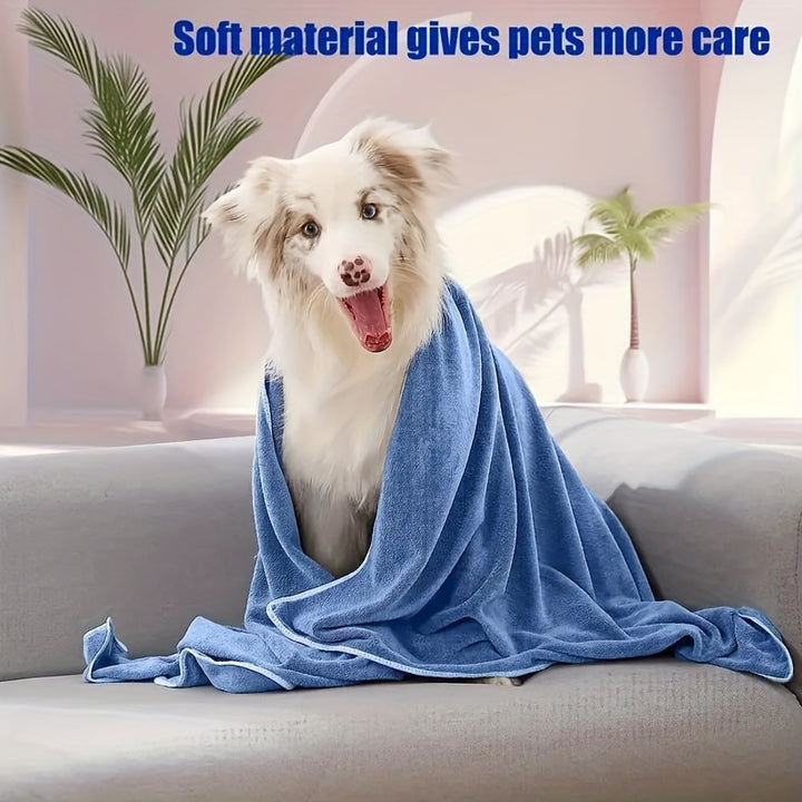 Superabsorbent bath towel for dogs and cats