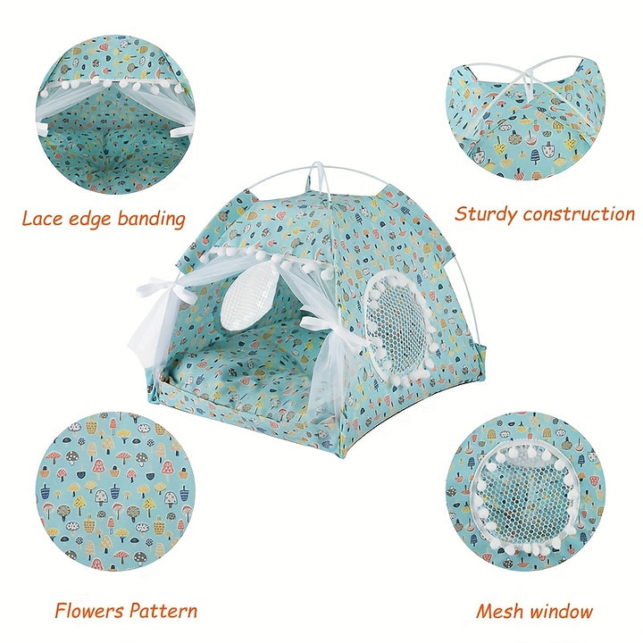 Portable Pet Tent with Breathable Cushion