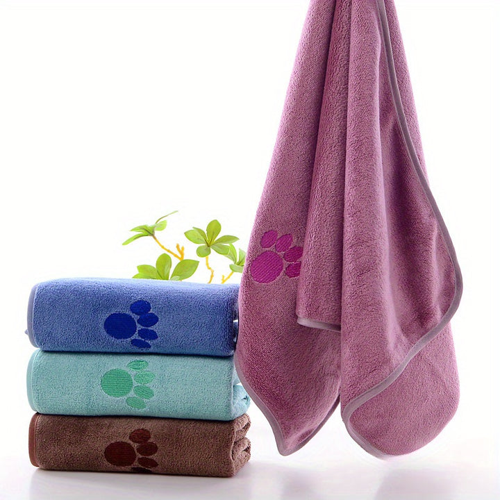 Superabsorbent bath towel for dogs and cats