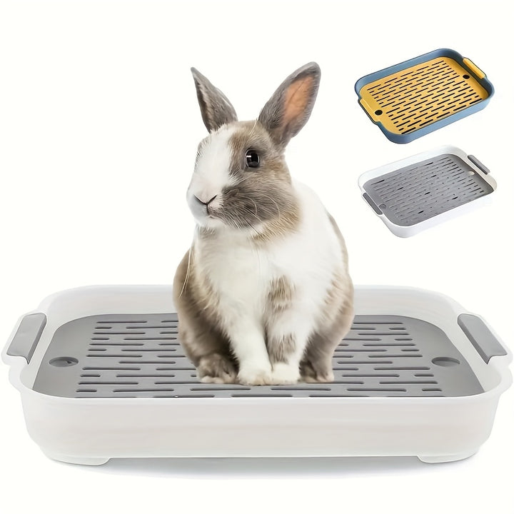 Small Animal Litter Box with Grid | Anti-tipping 🐾