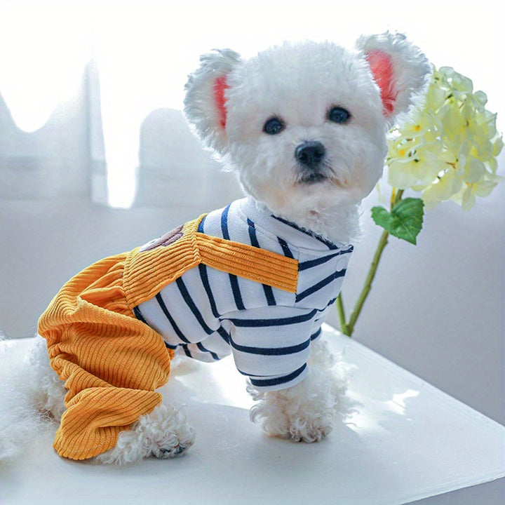 Knitted Dog Jumpsuit for All Seasons.Warm Pet Clothing