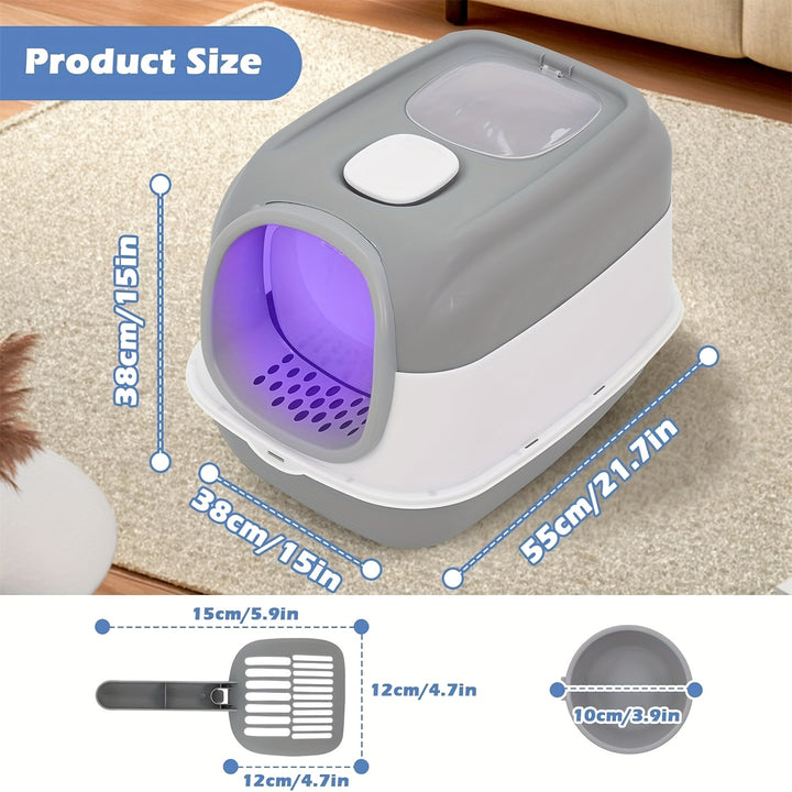 Extra Large Closed Cat Litter Box | Sand and leak proof 🐾