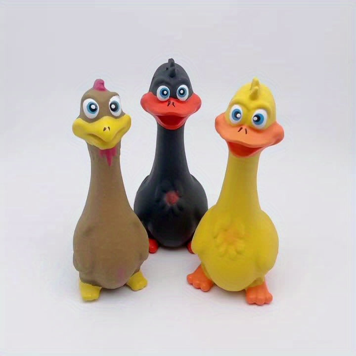 Dog chew toy with duck/chicken design. healthy