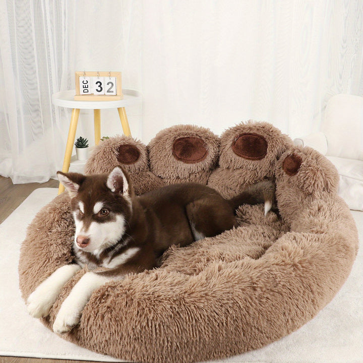 Soft Long Plush Cat kennel dog kennel winter warm pet bed Cat Bed Cat Mat Animals Sleeping Sofa Christmas Gift