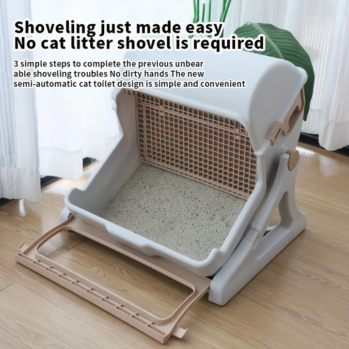 Leak-Proof Cat Litter Box | Elegant and Easy to Clean 🐾