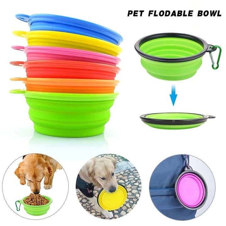 Portable Pet Food Bowl: Foldable & Durable TPR Bowl For Dogs & Cats