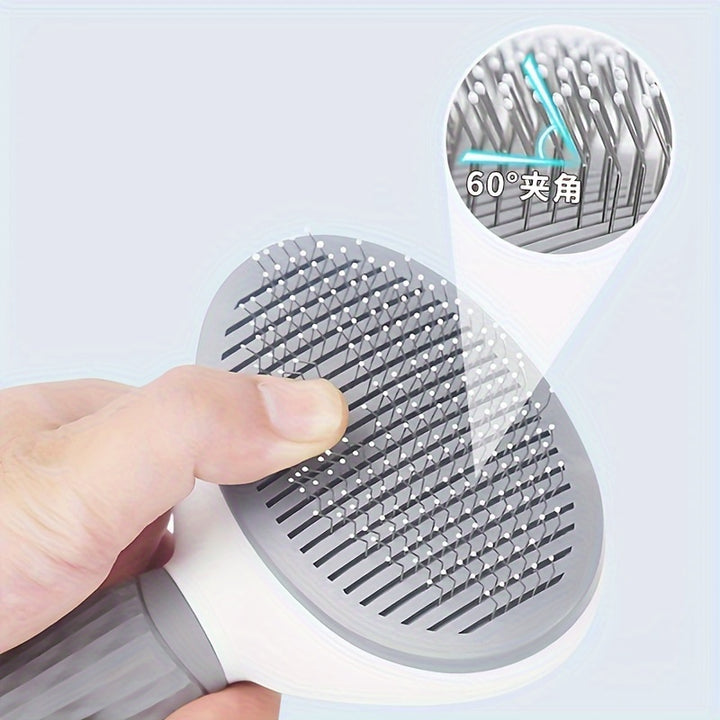 Dog and Cat Cleaning Face Comb, One-Button Hair Removal, Automatic Hair Removal, Pet Hair Removal Massage Comb, Cat and Dog Needle Comb Beauty Cleaning Brush, The Best Gift for Pets