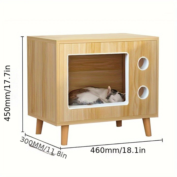 Wooden Cat Litter Box and Nightstand multifunctional 🐾