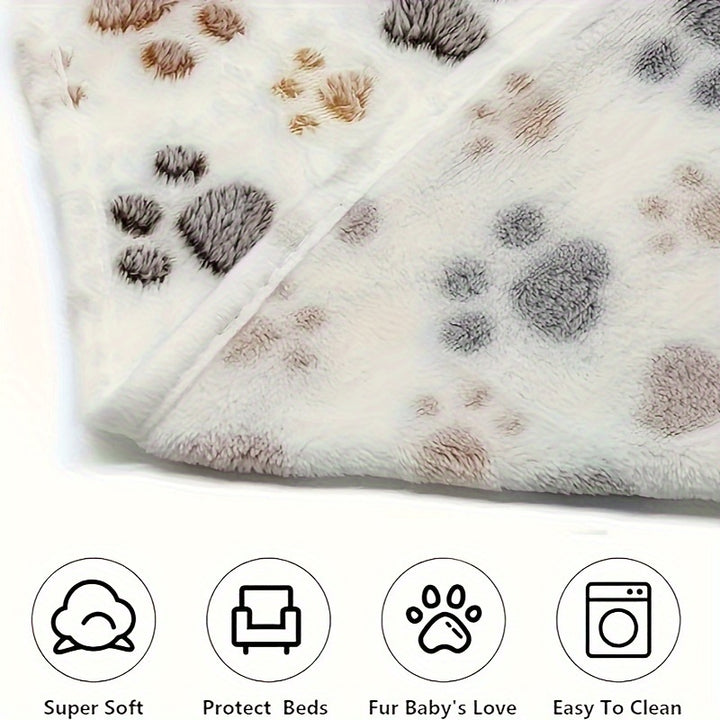 Ultra-Soft Fleece Pet Blankets 1/3pcs - Cozy Flannel Throw for Dogs & Cats, Machine Washable with Animal Print Design