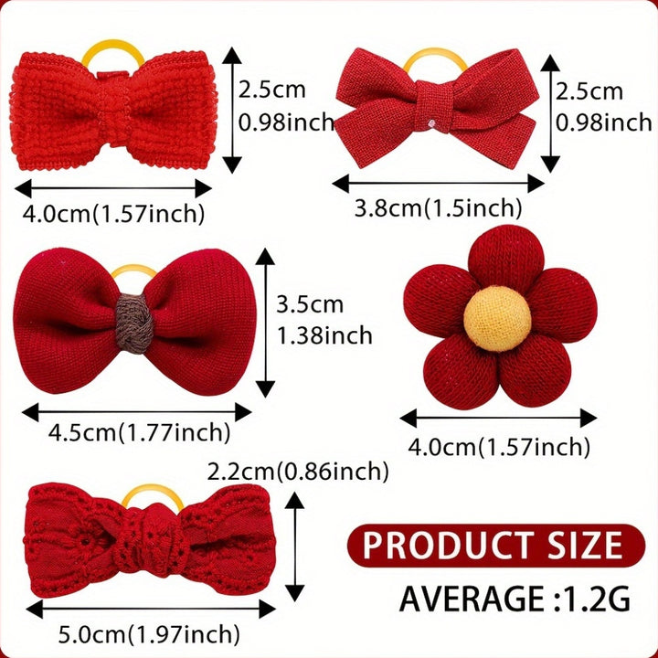 10 Pieces of Cute Dog Hair Bows | For grooming 🐾