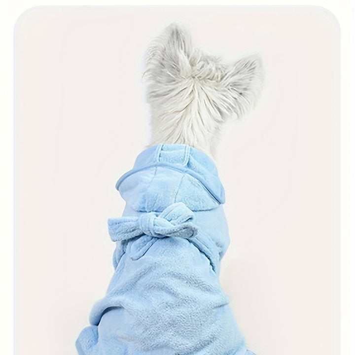 Ultra-Absorbent Microfiber Pet Bathrobe for Small to Medium Dogs & Cats - Quick Dry, Soft, All-Season Comfort with Secure Hook-and-loop Fastener Closure