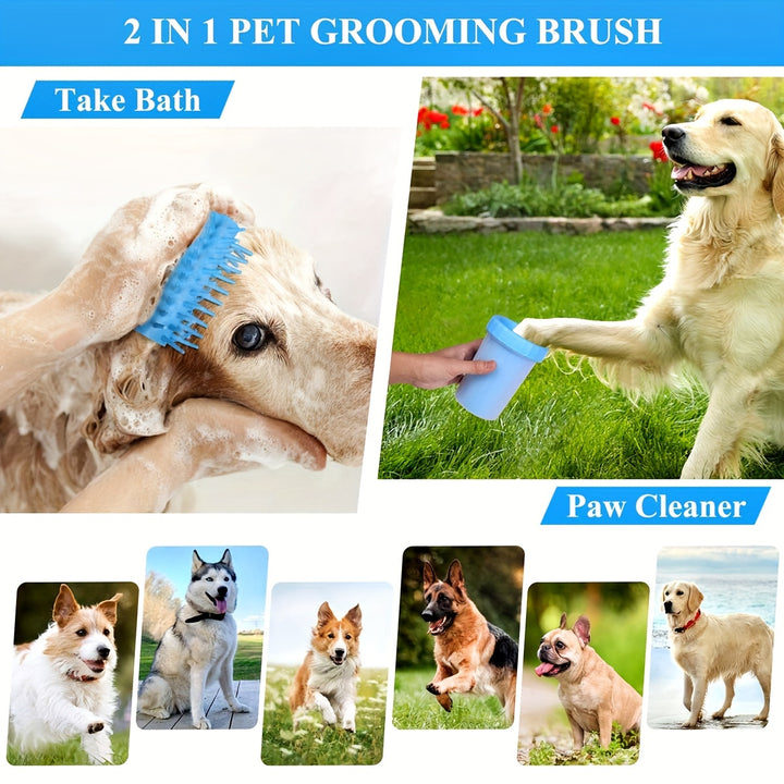 1pc Portable cup for washing pet feet - dogs and cats