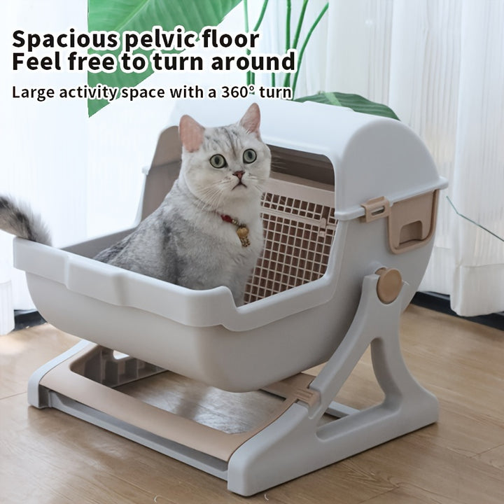 Leak-Proof Cat Litter Box | Elegant and Easy to Clean 🐾