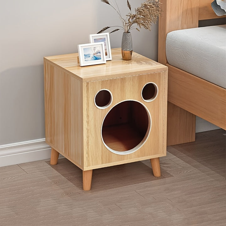 Wooden Cat Litter Box and Nightstand multifunctional 🐾