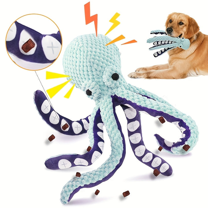 Interactive Octopus Dog Plush Toy | teeth cleaning 🐾