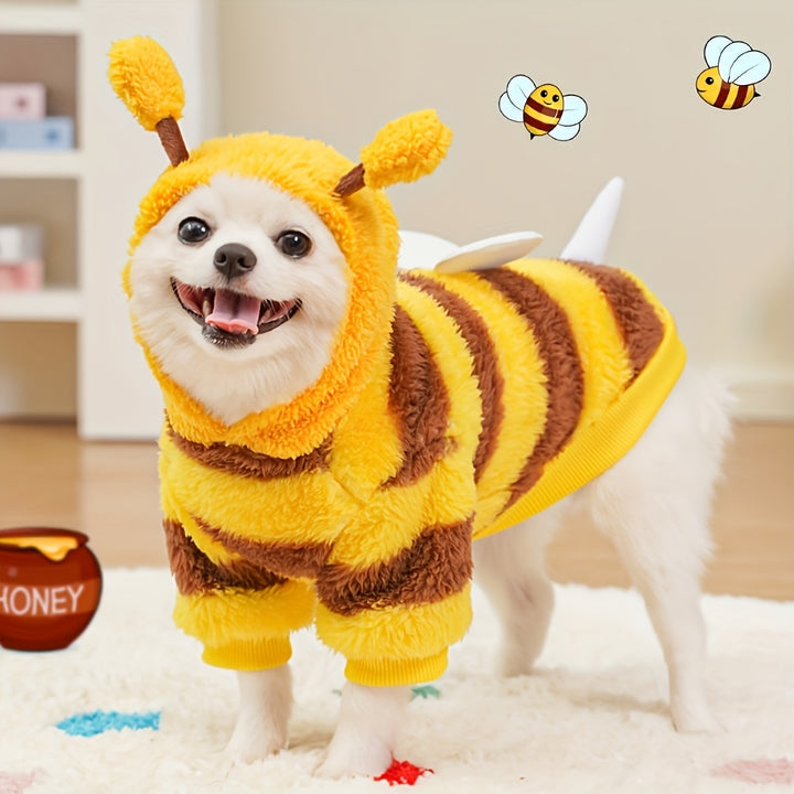 Bee Costume for Dog | Cute Plush Pullover with Wings🐾