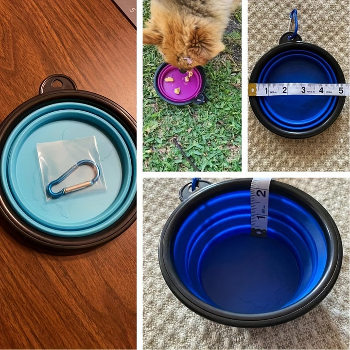 Portable Pet Food Bowl: Foldable & Durable TPR Bowl For Dogs & Cats