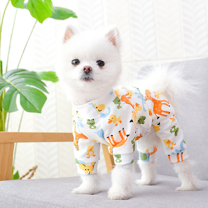 Cute print dog pajamas for small breeds 🐾