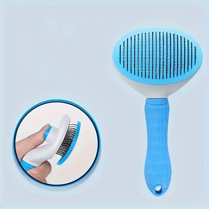 Dog and Cat Cleaning Face Comb, One-Button Hair Removal, Automatic Hair Removal, Pet Hair Removal Massage Comb, Cat and Dog Needle Comb Beauty Cleaning Brush, The Best Gift for Pets