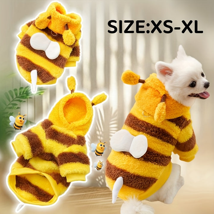 Bee Costume for Dog | Cute Plush Pullover with Wings🐾