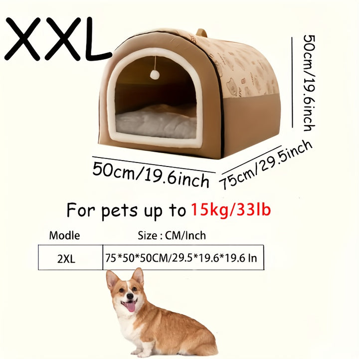 2-in-1 Pet House & Bed | Cozy, soft and portable 🐾