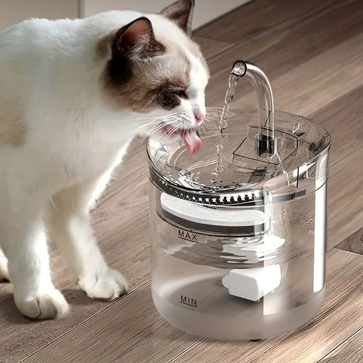 1.8L Smart Cat Water Dispenser with Tap – Clear