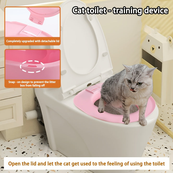 Cat Toilet Training Seat | non-slip and sandbox 🐾