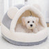 Little Bear Pet Nest - Cozy & Warm Plush Dog and Cat Bed, Soft PP Material, Cute Design with Hanging Toy, Non-Assemblable, Gray & White Color Scheme, Pet Snuggle Bed | Comfortable Pet Bed | Fluffy Pet Bed, Small Dog Bed