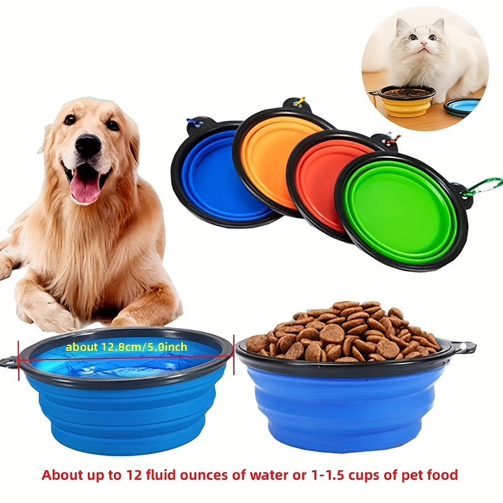 Portable Pet Food Bowl: Foldable & Durable TPR Bowl For Dogs & Cats