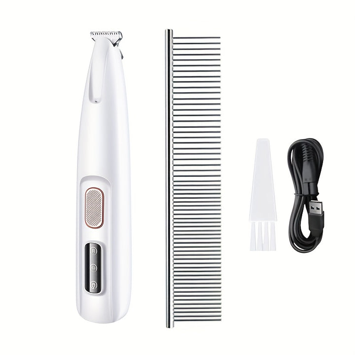 Pet Grooming Clippers with LED Light Support, Safe Low Noise, USB And Battery Longevity.