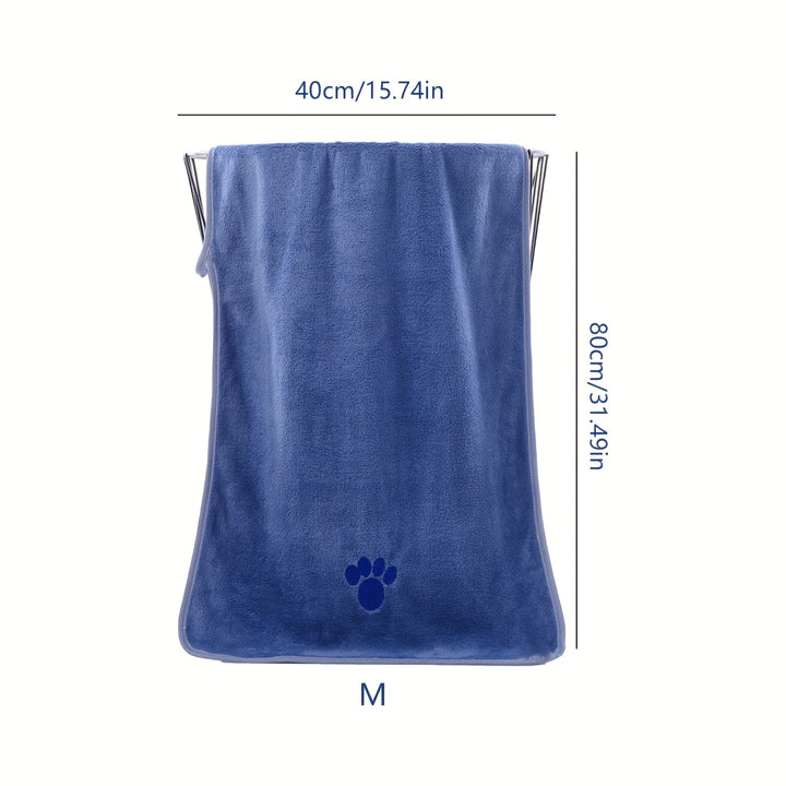 Superabsorbent bath towel for dogs and cats