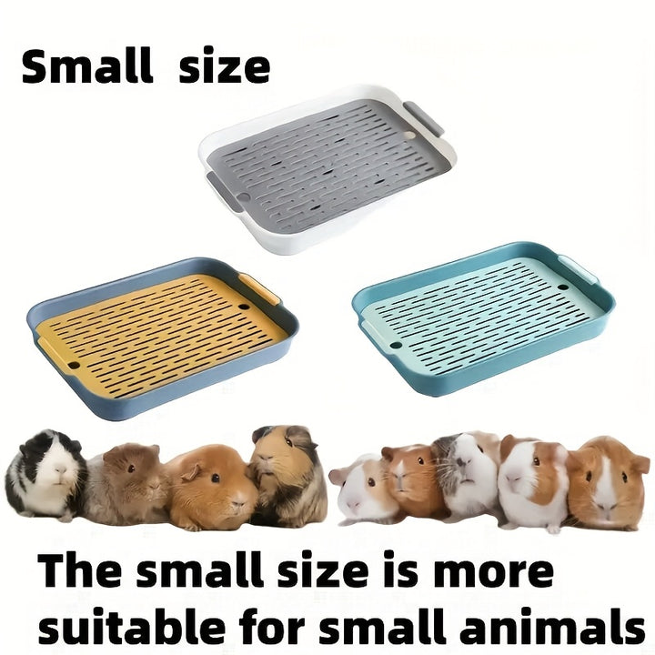 Small Animal Litter Box with Grid | Anti-tipping 🐾