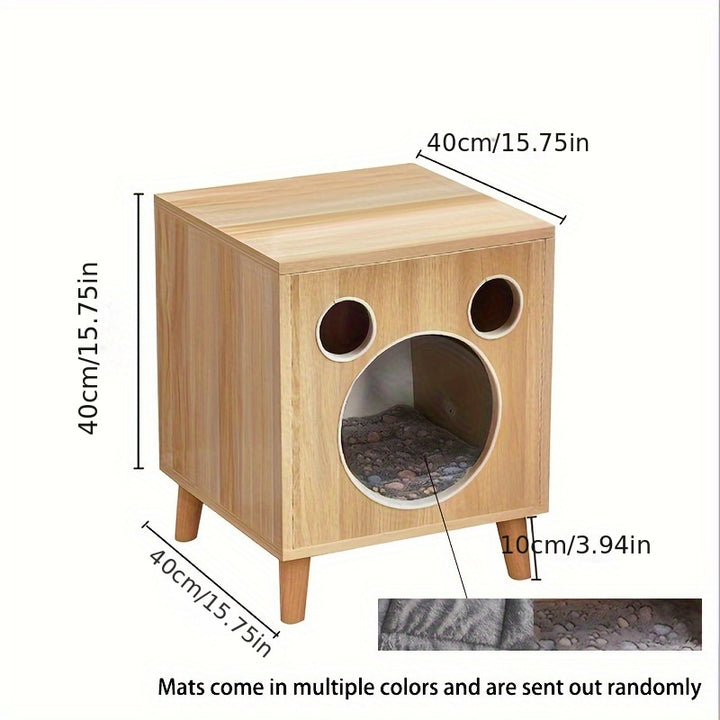 Wooden Cat Litter Box and Nightstand multifunctional 🐾